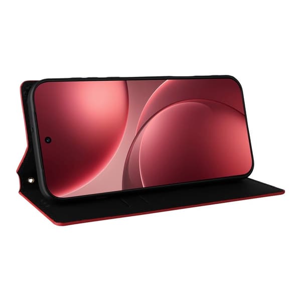 Oppo Find X9 Pro 5G Kortfack Plånboksfodral Konstläder - Röd