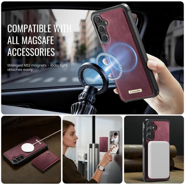 CaseMe Mobilskal för Samsung Galaxy S26 Plus Magnetiskt PC + TPU - Röd