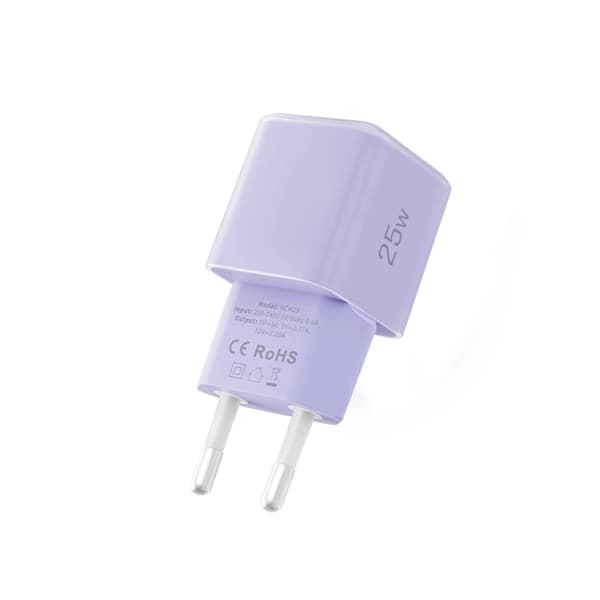 Tech-Protect Vægoplader USB-C 25W - Baby Lilla Lila