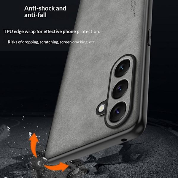Mobilskal för Samsung Galaxy S26 Plus Konstläder TPU - Vinröd
