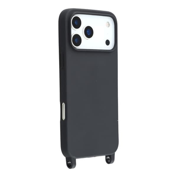 Mobilskal till iPhone 17 Pro Max TPU Shockproof med Lanyard - Svart Svart