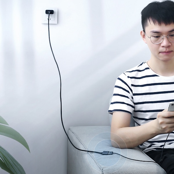 Ugreen Förlängning USB 2.0 Adapter Kabel 0.5m - Svart