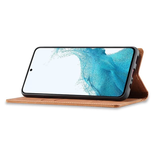 LC.IMEEKE Plånboksfodral för Samsung Galaxy S26 Plus Konstläder - Brun
