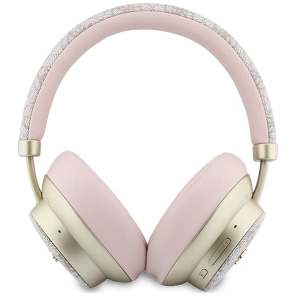 Guess On-Ear Hörlurar Bluetooth ENC 4G Gold Script Metal - Rosa