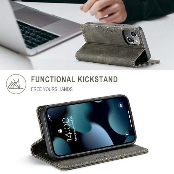 AUTSPACE A01 Mobilskal till iPhone 13 mini KonstLäder - Brun