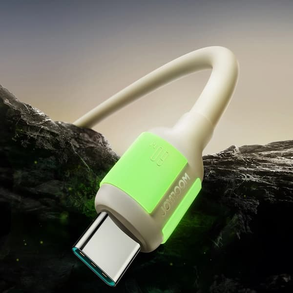 Joyroom USB-C Till USB-C Kabel 60W 2m - Beige Beige