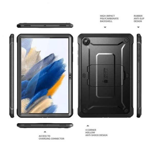 Supcase Unicorn Beetle Pro -kuori Galaxy Tab A8 10.5 - musta