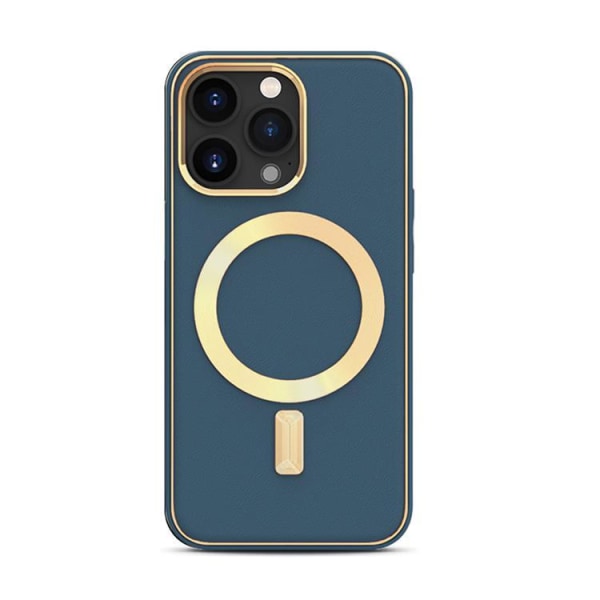 BOOM iPhone 13 Pro Max Case Magsafe nahka - laivastonsininen