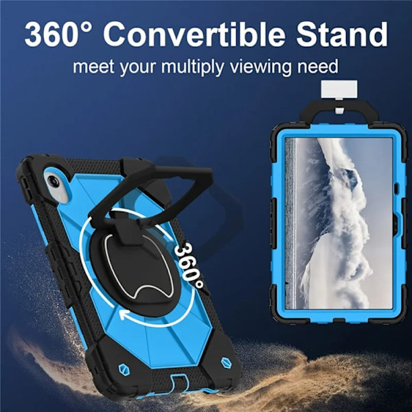 Lenovo M11/Idea Tab Mobilskal Silikon Kickstand Blå