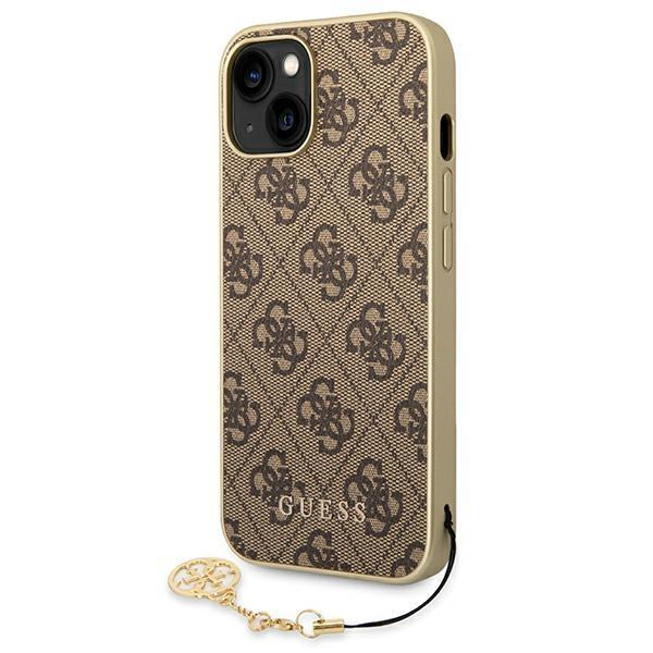 GUESS iPhone 14 Plus Cover 4G Charms Collection - ruskea