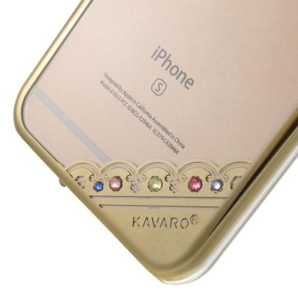 Kavaro Skal till iPhone 6 / 6S med Swarovski stenar - Guld Yellow