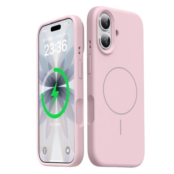 Mobilskal till iPhone 17 MagSafe Liquid Silikon - Rosa Rosa