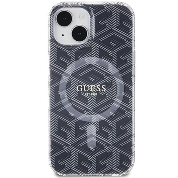 Guess iPhone 15/14/13 Mobilskal Magsafe IML GCube - Musta Black