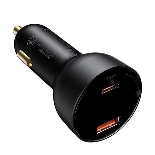 Baseus Superme Billaddare USB Till USB-C 100W - Svart Svart