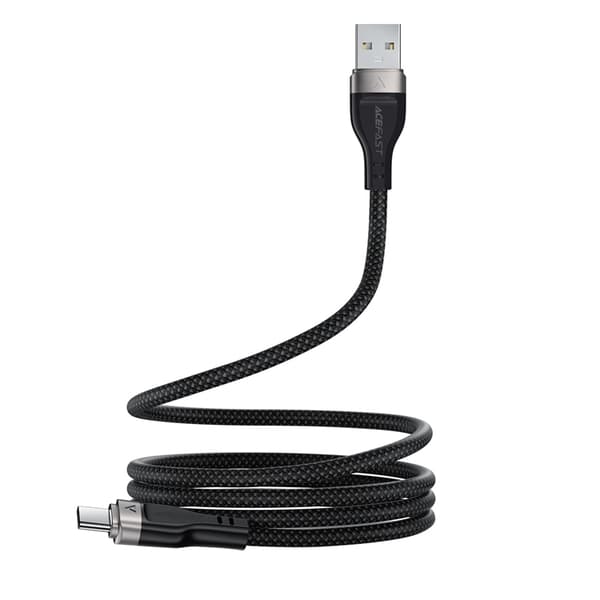 Acefast USB-A - USB-C 3A Kabel 1.2m Magnetic Braid - Svart Svart