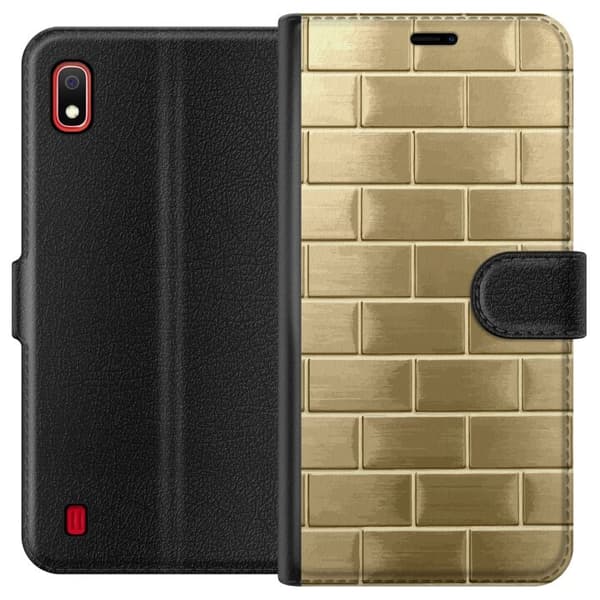 Pung Taske til Samsung Galaxy A10 med gyldne mursten