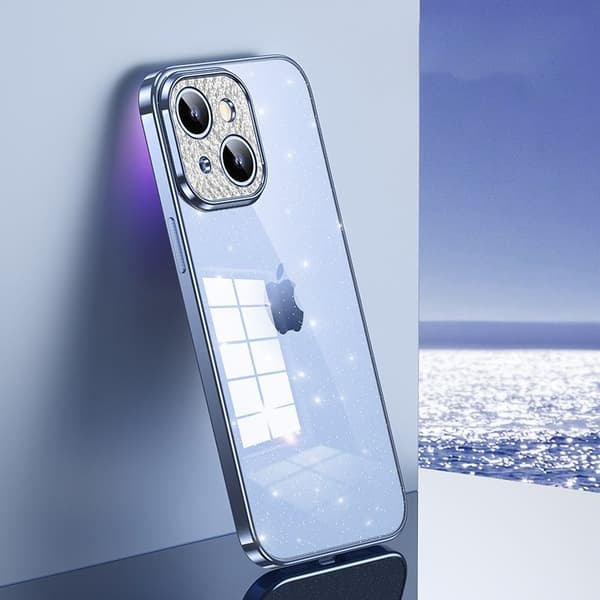 SULADA XingZuan Mobilskal till iPhone 15 Plus Glitter Rhinestones Blå