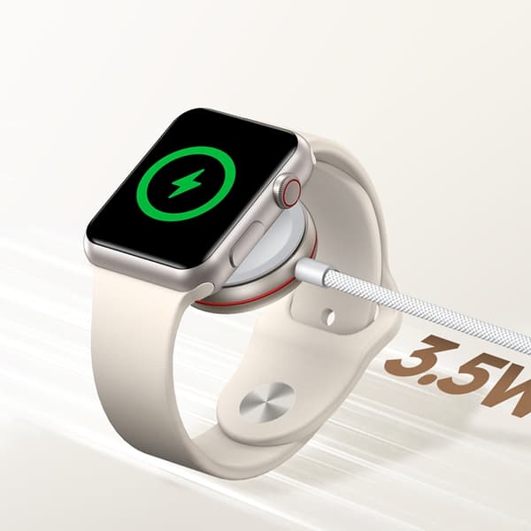Joyroom Induktiv Trådløs Oplader Apple Watch USB-C - Hvid Vit