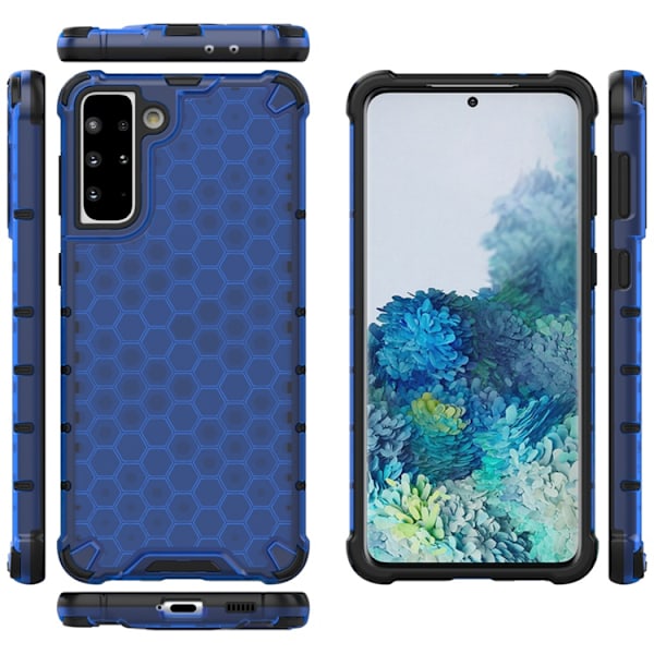 Galaxy S22 Skal Honeycomb Armored - Blå