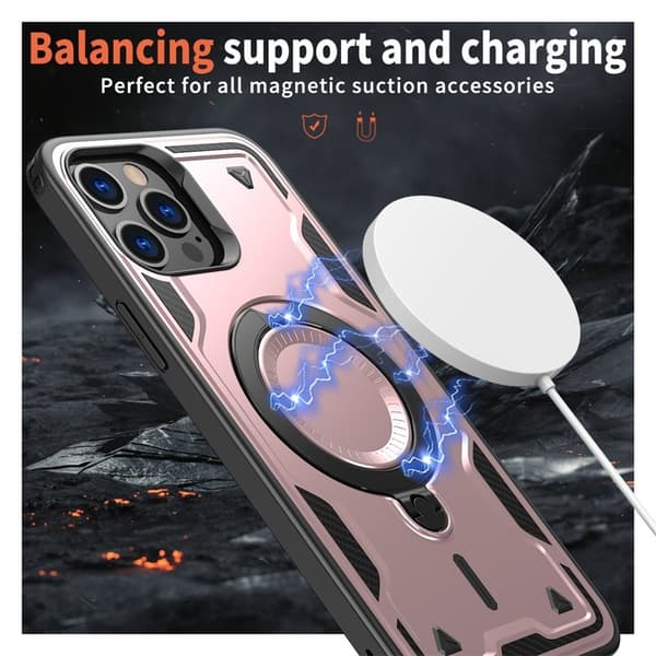 Mobilskal till iPhone 13 Pro Max Plast Militärt Skydd - Roséguld