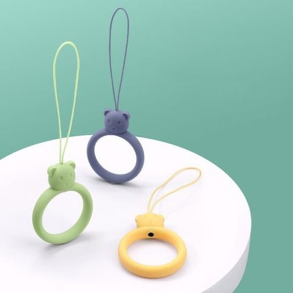 Mobilsnöre Bear Ring Silicone - Mörkgrön