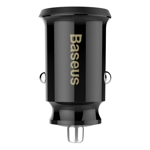 Baseus Grain Billaddare Mini Universal Smart 2x USB 3.1A Svart Black
