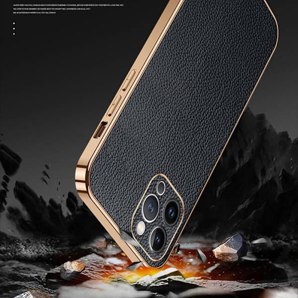 SULADA Mobilskal till iPhone 15 Pro Max Electroplating PU Läder Orange
