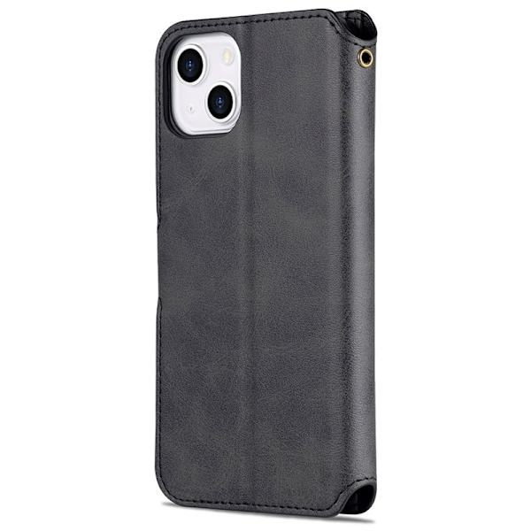 AZNS iPhone 13 Plånboksfodral Konstläder - Svart