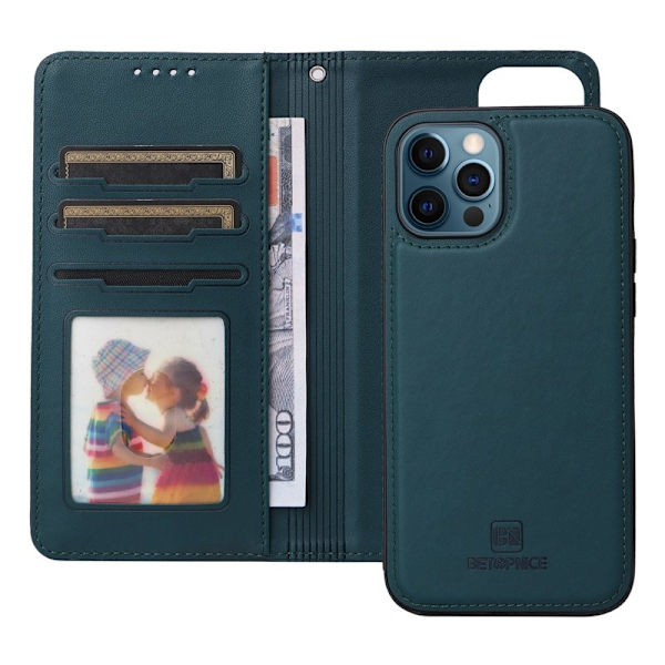 BETOPNICE iPhone 12 Pro Max Plånboksfodral - Detachable Konstläder- Blå