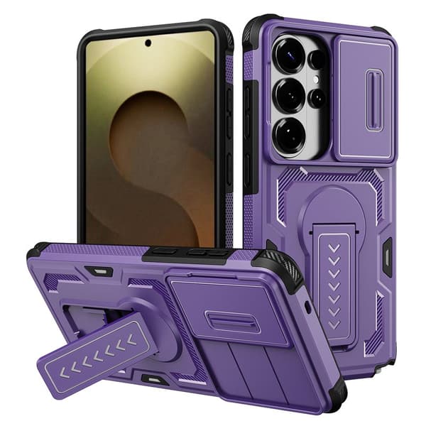 Mobilskal för Samsung Galaxy S26 Ultra PC + TPU Kickstand - Lila