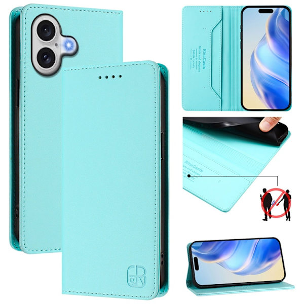 RINACASIS iPhone 17 Plånboksfodral RC01 RFID - Mintgrön Grön