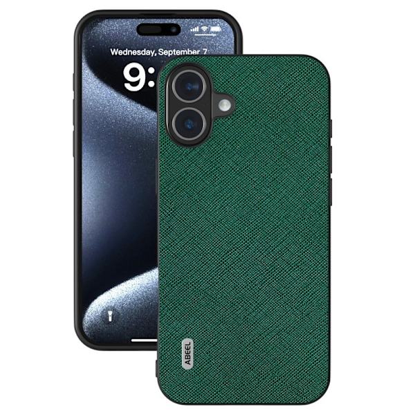 ABEEL Mobilskal till iPhone 16 Plus Äkta Läder Hybrid Grön