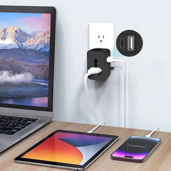 Tech-Protect Reseadapter EU/UK/US/AU TA300 - Svart Svart
