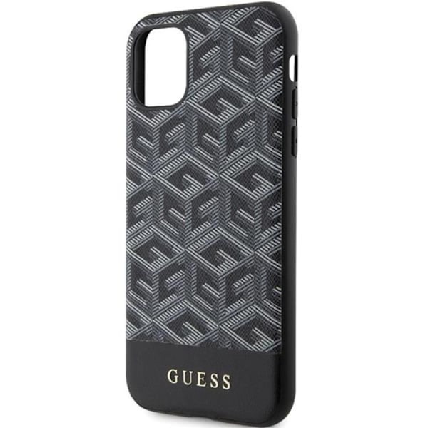 Guess iPhone 11/XR Mobilskal Magsafe Cube Stripes - Svart Svart