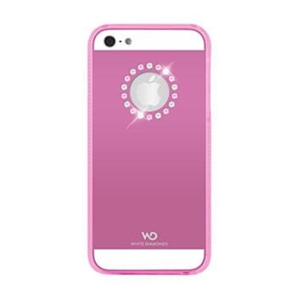 White Diamonds Metal Flower Apple iPhone 5 / 5S / SE- Pink Pink