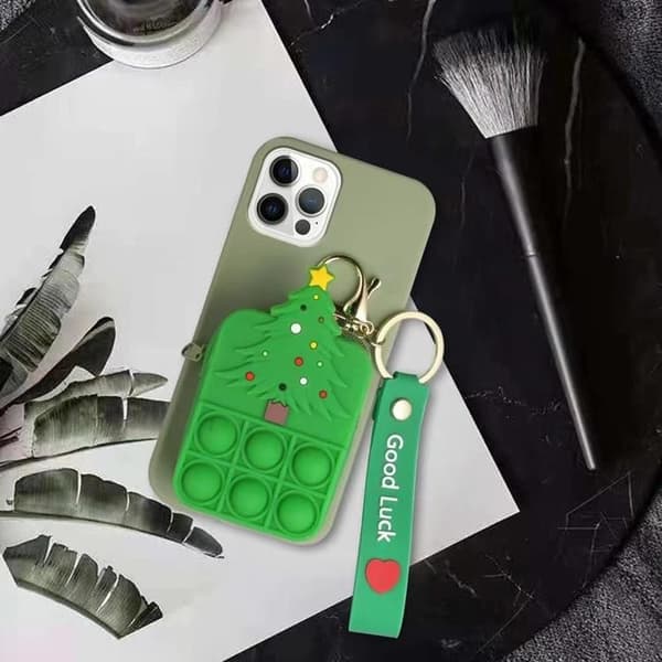 X-mas Tree Silicone Skal iPhone X / XS - Grön Grön