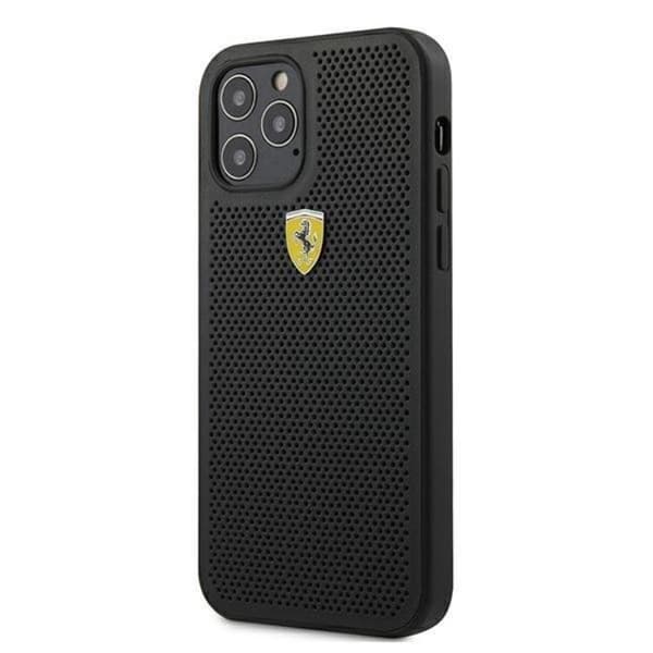 Ferrari On Track Perforated Skal iPhone 12 Pro Max - Sort Black