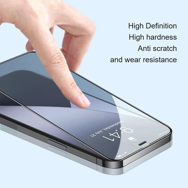 [1-PACK] Hærdet Glas Skærmbeskytter iPhone 12 Pro Max - Sort Black