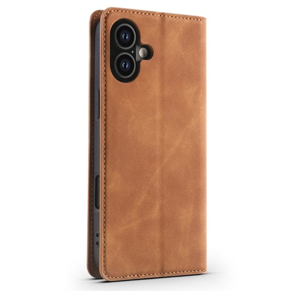 FORWENW iPhone 17 Plånboksfodral Konstläder - Brun