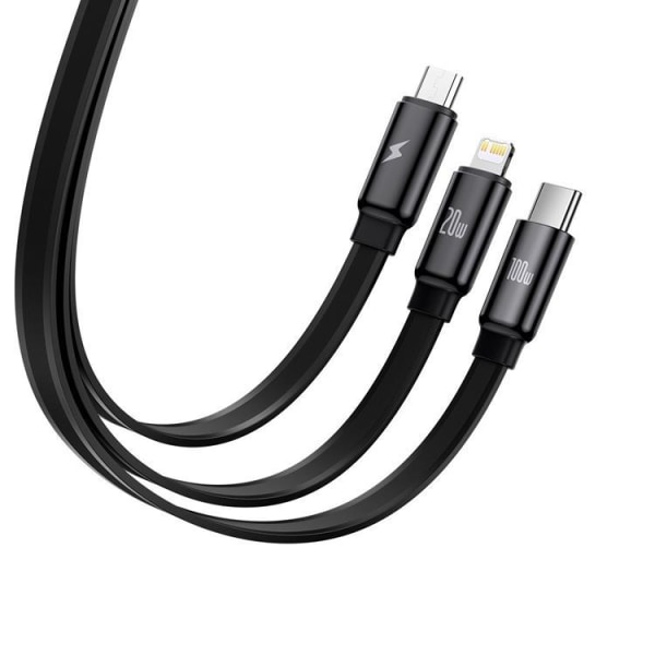 Baseus Retractable 3in1 Micro USB Typ-C Lightning 100W Kabel 1.7 38bf | 250  | Fyndiq