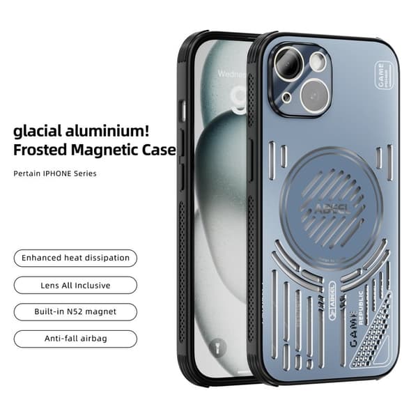 ABEEL Mobilskal till iPhone 13 Aluminium + PC + TPU - Blå