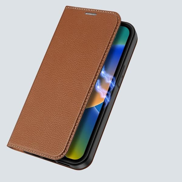 Dux Ducis iPhone 14 Plus Plånboksfodral Skin X2 - Brun