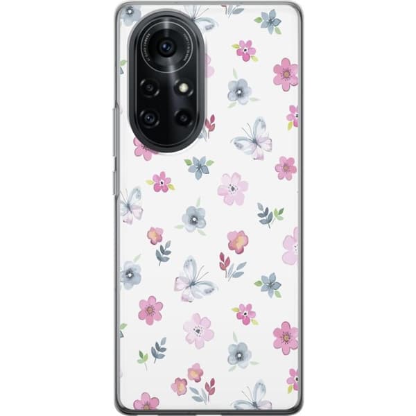 Mobilcover til Huawei nova 8 Pro med blomster og sommerfugle