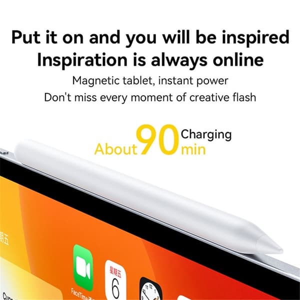 YESIDO iPad Stylus Penna Trådlös Laddning Magnetisk Vit Vit