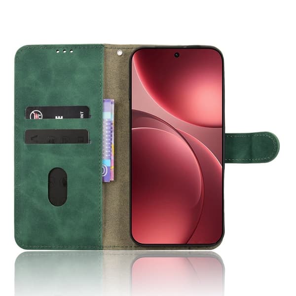 Oppo Find X9 Pro 5G Plånboksfodral Konstläder Skydd - Grön