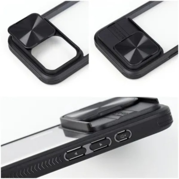 iPhone 12 Pro Mobilskal Slider - Sort Black
