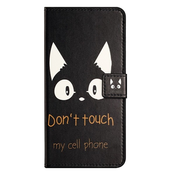 iPhone 17 Pro Plånboksfodral Pattern Print Konstläder - Kattöron Svart