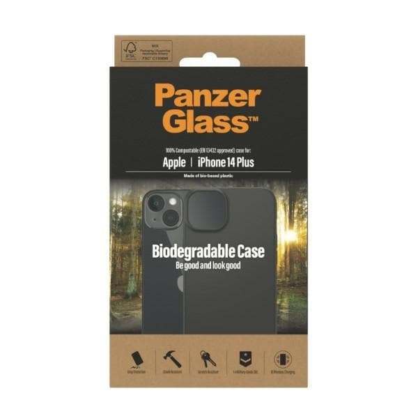 PanzerGlass Mobilskal till iPhone 14/15 Plus Biodegradable - Svart