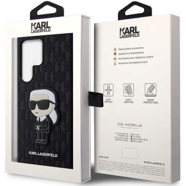 Karl Lagerfeld Galaxy S23 Ultra Case Saffiano Monogram Iconic -