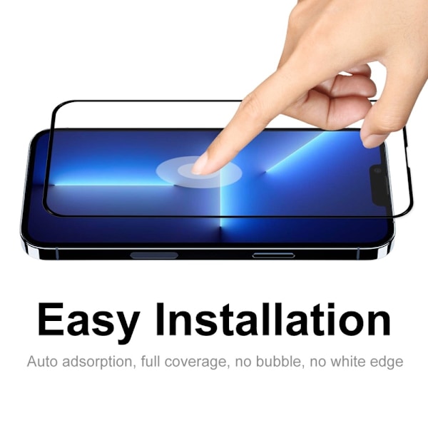 [1-PACK] Härdat Glas Skärmskydd iPhone 13 Pro Max - Svart Svart